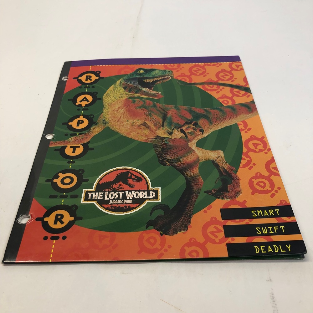 Vintage 90s Folders Lot of 6 Looney Tunes Dalmatian Jurassic Park Soccer - Picture 11 of 16